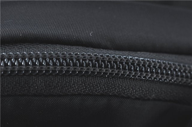 Authentic PRADA Nylon Tessuto Leather Backpack 2VZ025 Black J1802