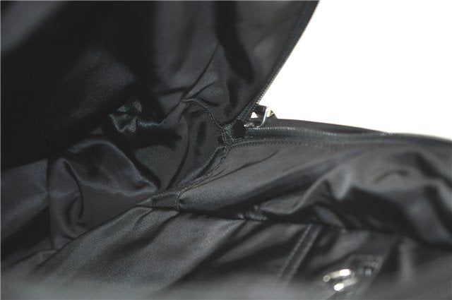 Authentic PRADA Nylon Tessuto Leather Backpack 2VZ025 Black J1802