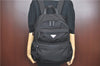 Authentic PRADA Nylon Tessuto Leather Backpack 2VZ025 Black J1802