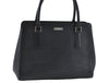 Authentic BURBERRY Vintage Leather Shoulder Hand Bag Purse Black J1803