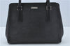 Authentic BURBERRY Vintage Leather Shoulder Hand Bag Purse Black J1803
