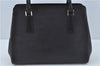 Authentic BURBERRY Vintage Leather Shoulder Hand Bag Purse Black J1803