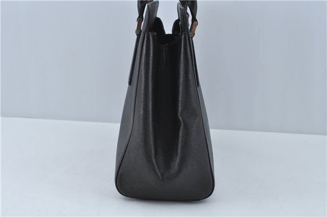 Authentic BURBERRY Vintage Leather Shoulder Hand Bag Purse Black J1803