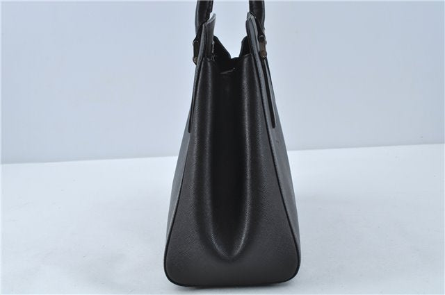 Authentic BURBERRY Vintage Leather Shoulder Hand Bag Purse Black J1803