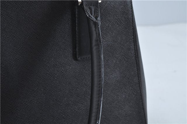 Authentic BURBERRY Vintage Leather Shoulder Hand Bag Purse Black J1803