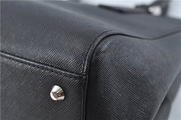 Authentic BURBERRY Vintage Leather Shoulder Hand Bag Purse Black J1803
