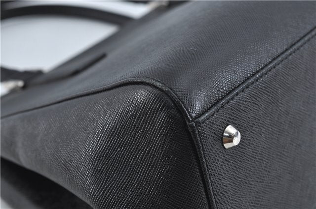 Authentic BURBERRY Vintage Leather Shoulder Hand Bag Purse Black J1803