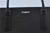 Authentic BURBERRY Vintage Leather Shoulder Hand Bag Purse Black J1803