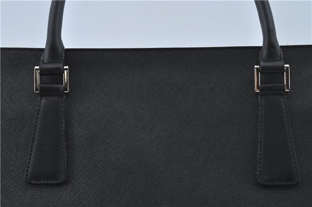 Authentic BURBERRY Vintage Leather Shoulder Hand Bag Purse Black J1803