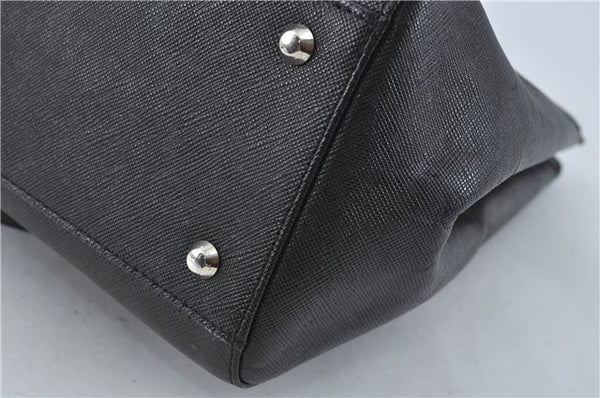 Authentic BURBERRY Vintage Leather Shoulder Hand Bag Purse Black J1803