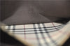 Authentic BURBERRY Vintage Leather Shoulder Hand Bag Purse Black J1803