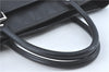 Authentic BURBERRY Vintage Shoulder Tote Bag Leather Black J1805