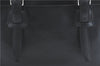 Authentic BURBERRY Vintage Shoulder Tote Bag Leather Black J1805