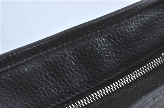Authentic BURBERRY Vintage Shoulder Tote Bag Leather Black J1805