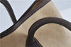 Auth HERMES Garden Party MM Shoulder Tote Bag Canvas Leather Ivory Brown J1806