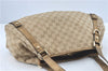 Authentic GUCCI Abbey Shoulder Tote Bag GG Canvas Leather 130736 Beige J1808