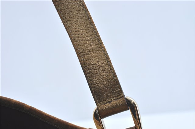 Authentic GUCCI Abbey Shoulder Tote Bag GG Canvas Leather 130736 Beige J1808