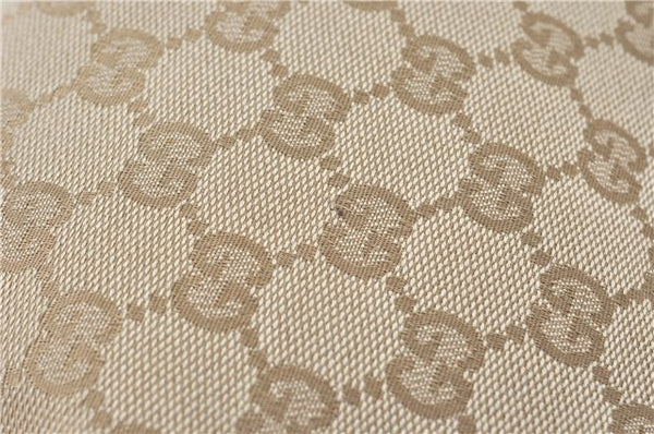 Authentic GUCCI Abbey Shoulder Tote Bag GG Canvas Leather 130736 Beige J1808