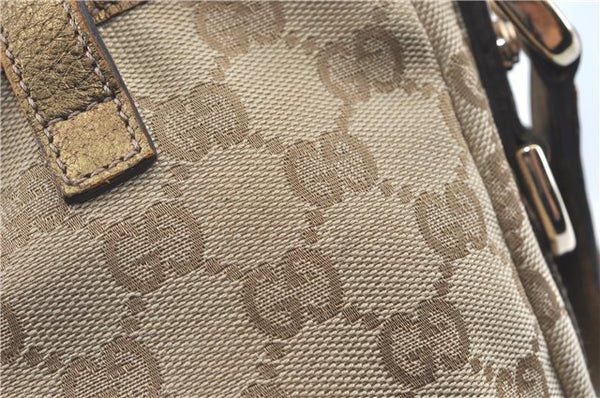 Authentic GUCCI Abbey Shoulder Tote Bag GG Canvas Leather 130736 Beige J1808