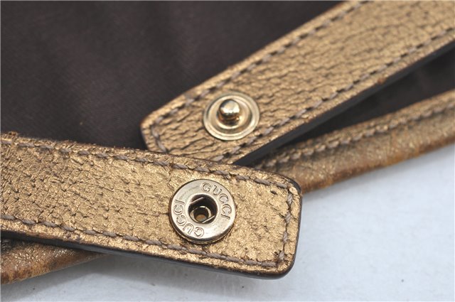 Authentic GUCCI Abbey Shoulder Tote Bag GG Canvas Leather 130736 Beige J1808