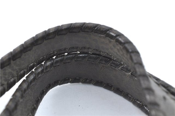 Authentic GUCCI Shoulder Tote Bag Purse Leather 218782 Gray J1810