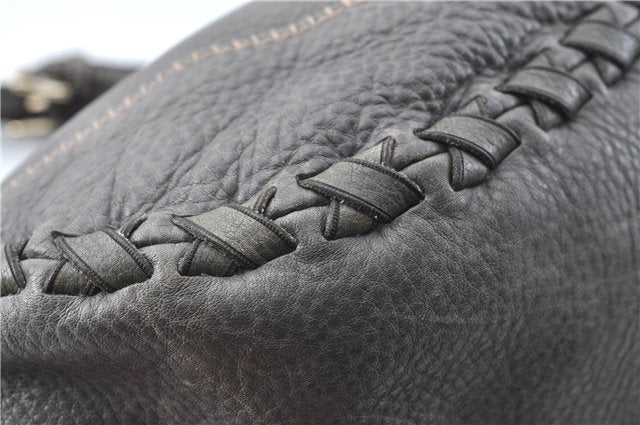 Authentic GUCCI Shoulder Tote Bag Purse Leather 218782 Gray J1810