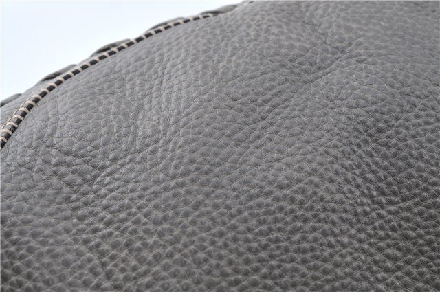 Authentic GUCCI Shoulder Tote Bag Purse Leather 218782 Gray J1810