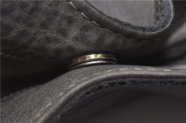 Authentic GUCCI Shoulder Tote Bag Purse Leather 218782 Gray J1810