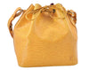 Authentic Louis Vuitton Epi Petit Noe Shoulder Bag Yellow M44109 LV J1813