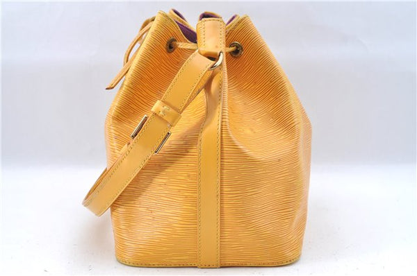 Authentic Louis Vuitton Epi Petit Noe Shoulder Bag Yellow M44109 LV J1813