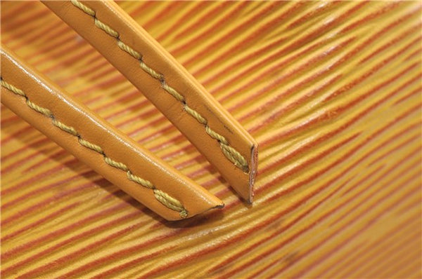 Authentic Louis Vuitton Epi Petit Noe Shoulder Bag Yellow M44109 LV J1813