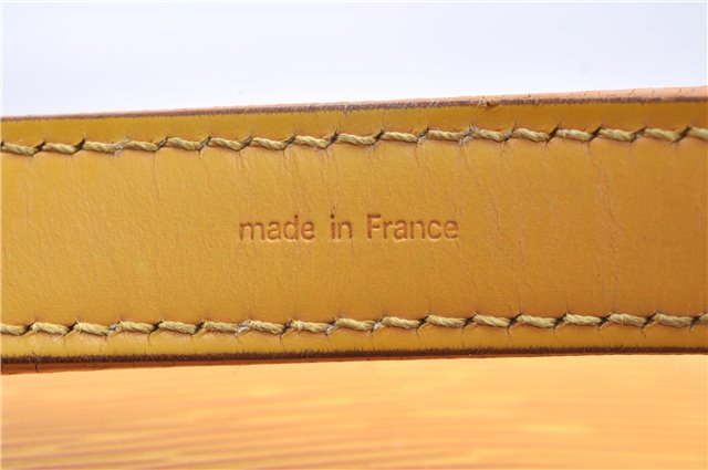 Authentic Louis Vuitton Epi Petit Noe Shoulder Bag Yellow M44109 LV J1813