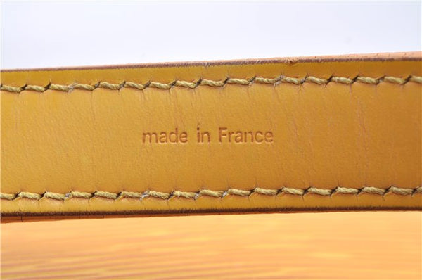 Authentic Louis Vuitton Epi Petit Noe Shoulder Bag Yellow M44109 LV J1813