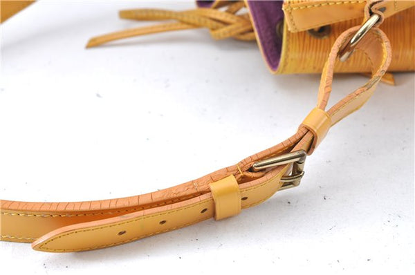 Authentic Louis Vuitton Epi Petit Noe Shoulder Bag Yellow M44109 LV J1813