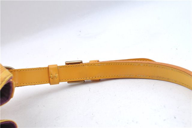 Authentic Louis Vuitton Epi Petit Noe Shoulder Bag Yellow M44109 LV J1813