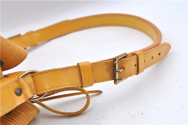 Authentic Louis Vuitton Epi Petit Noe Shoulder Bag Yellow M44109 LV J1813