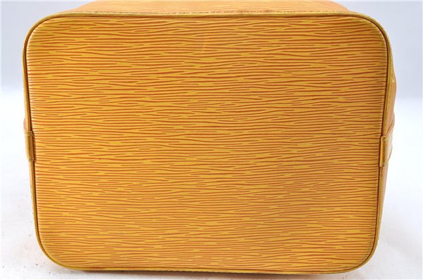 Authentic Louis Vuitton Epi Petit Noe Shoulder Bag Yellow M44109 LV J1813