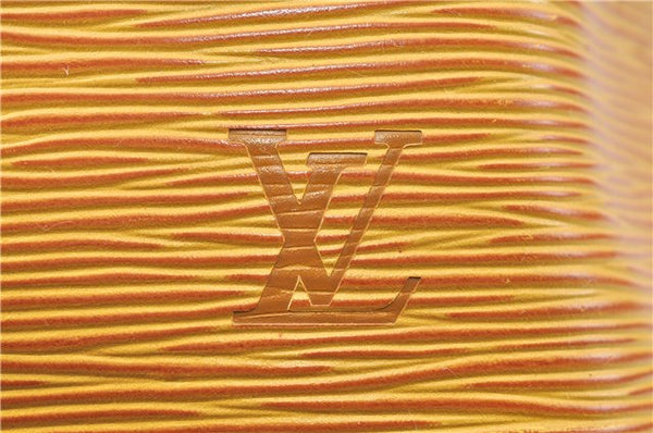 Authentic Louis Vuitton Epi Petit Noe Shoulder Bag Yellow M44109 LV J1813