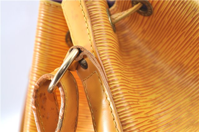 Authentic Louis Vuitton Epi Petit Noe Shoulder Bag Yellow M44109 LV J1813