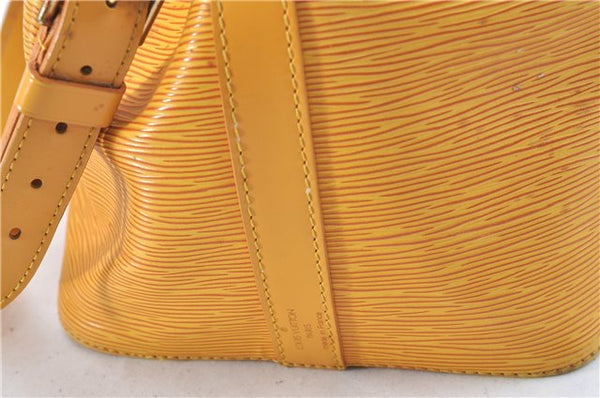 Authentic Louis Vuitton Epi Petit Noe Shoulder Bag Yellow M44109 LV J1813