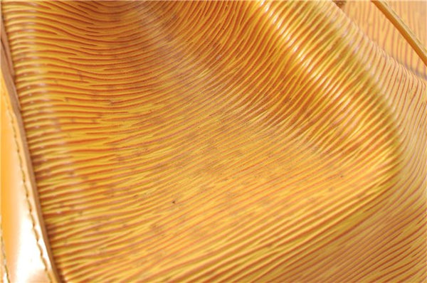 Authentic Louis Vuitton Epi Petit Noe Shoulder Bag Yellow M44109 LV J1813