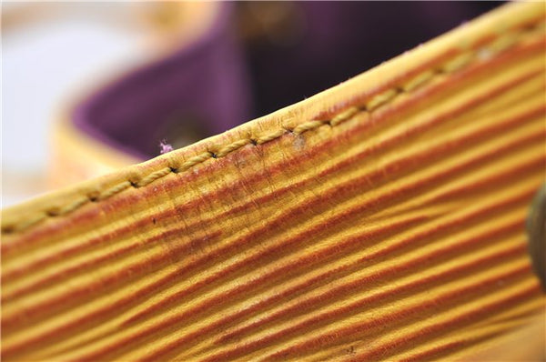 Authentic Louis Vuitton Epi Petit Noe Shoulder Bag Yellow M44109 LV J1813