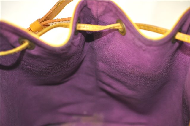 Authentic Louis Vuitton Epi Petit Noe Shoulder Bag Yellow M44109 LV J1813