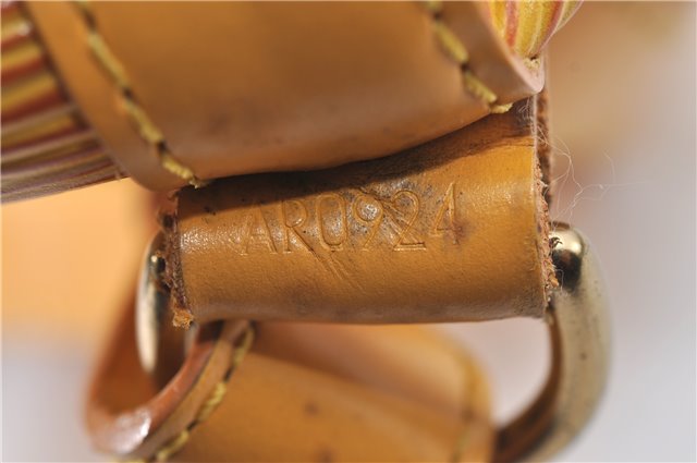 Authentic Louis Vuitton Epi Petit Noe Shoulder Bag Yellow M44109 LV J1813