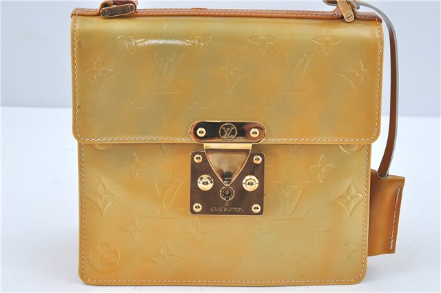 Authentic Louis Vuitton Vernis Spring Street Hand Bag Yellow M91029 LV J1814