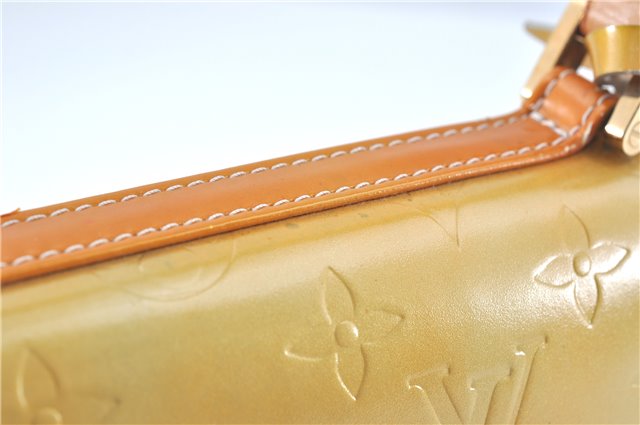 Authentic Louis Vuitton Vernis Spring Street Hand Bag Yellow M91029 LV J1814