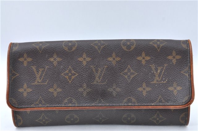 Authentic Louis Vuitton Monogram Pochette Twin GM Shoulder Bag M51852 LV J1818