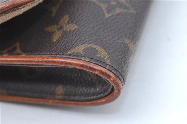 Authentic Louis Vuitton Monogram Pochette Twin GM Shoulder Bag M51852 LV J1818