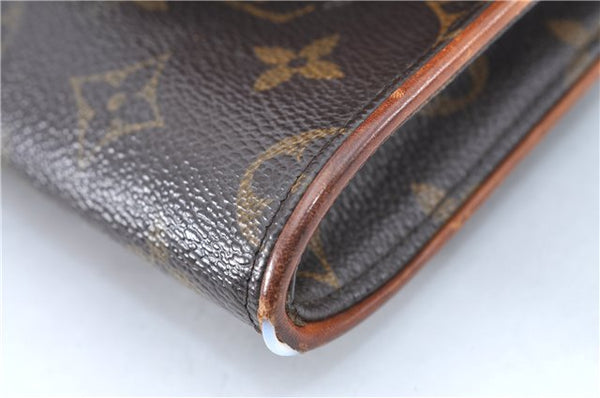 Authentic Louis Vuitton Monogram Pochette Twin GM Shoulder Bag M51852 LV J1818