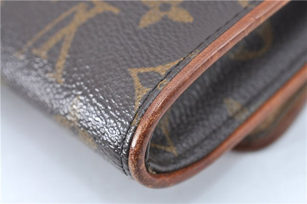 Authentic Louis Vuitton Monogram Pochette Twin GM Shoulder Bag M51852 LV J1818